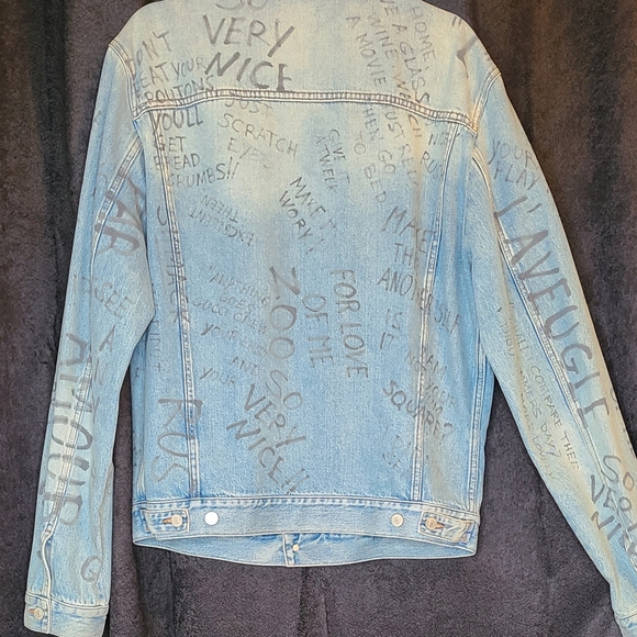 Authentic Gucci calf skin & denim jacket - Picture 2 of 4